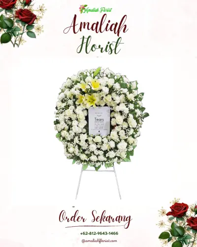Krans Bunga Duka Cita di Sari Rejo